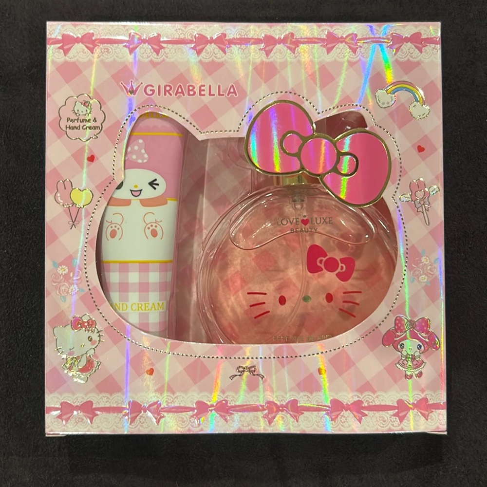 Girabella-Hello Kitty Perfume & My Melody Hand Cream Set NIB
